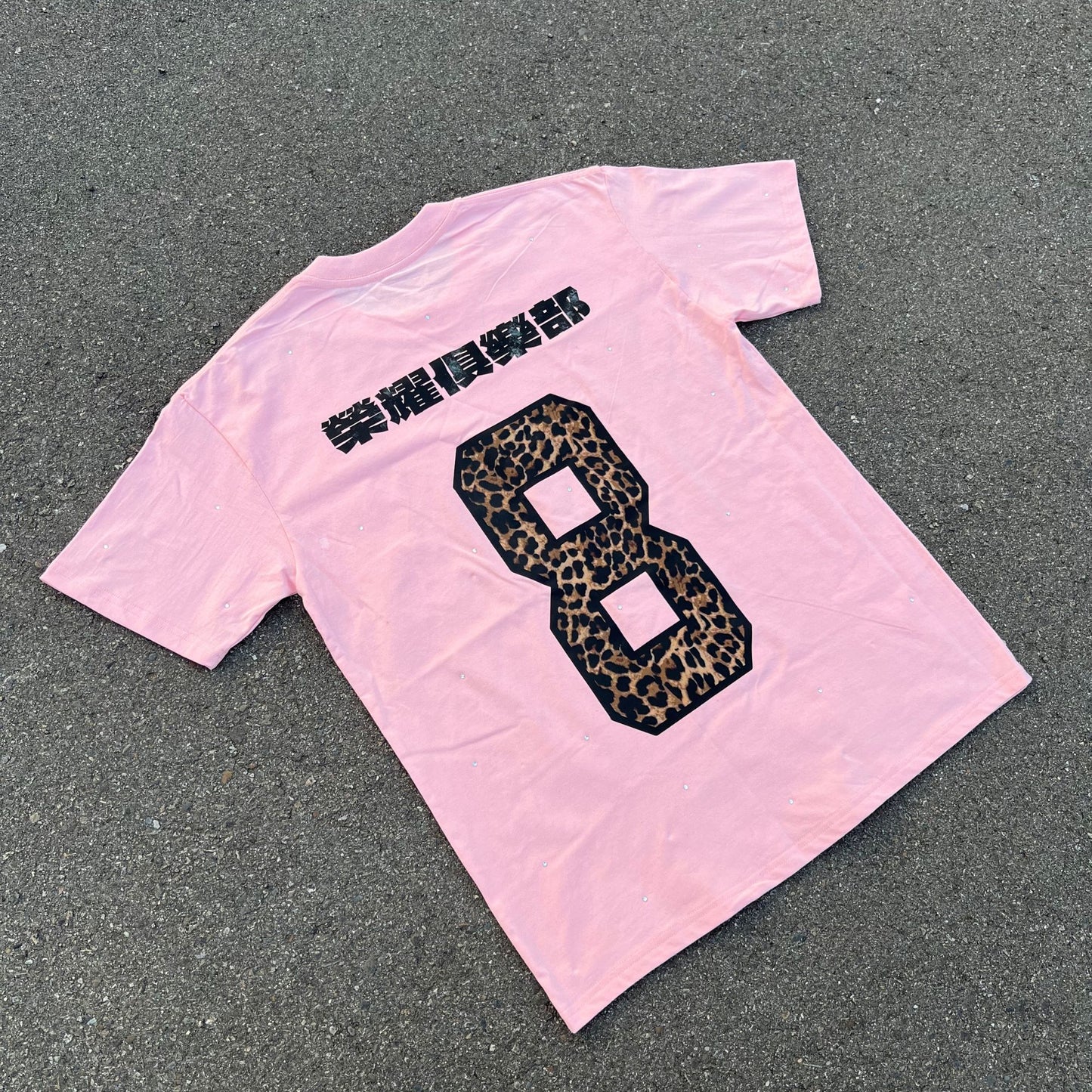 No. 8 Cheetah Pink Tee