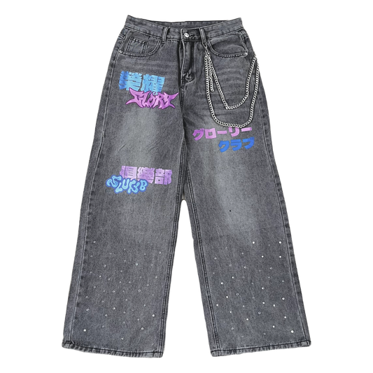 Glory Graffiti Washed Jeans