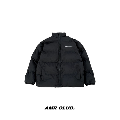 Incline logo black puff jacket  / J-01