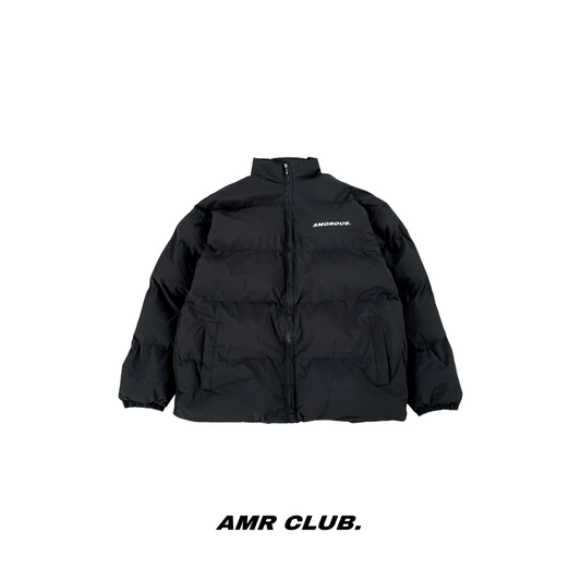 Incline logo black puff jacket  / J-01
