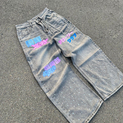 Glory Graffiti Washed Jeans