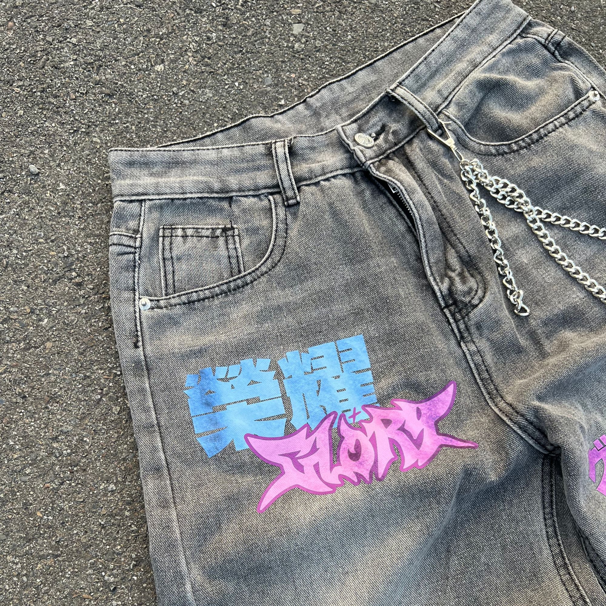 Glory Graffiti Washed Jeans