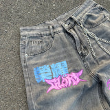 Glory Graffiti Washed Jeans