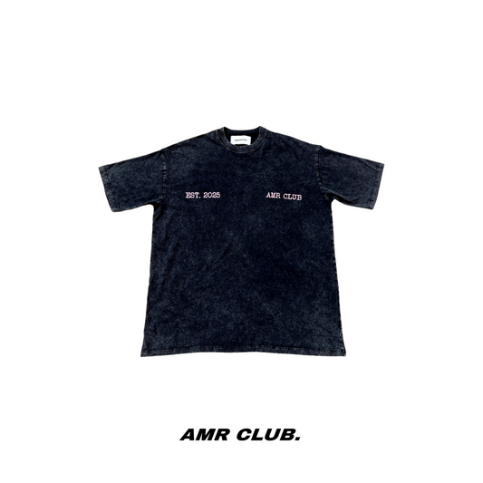 Black Pink Washed Tee / T-02