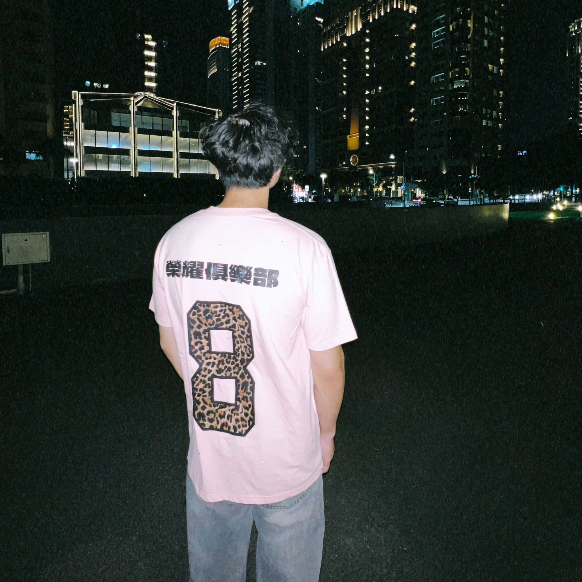 No. 8 Cheetah Pink Tee