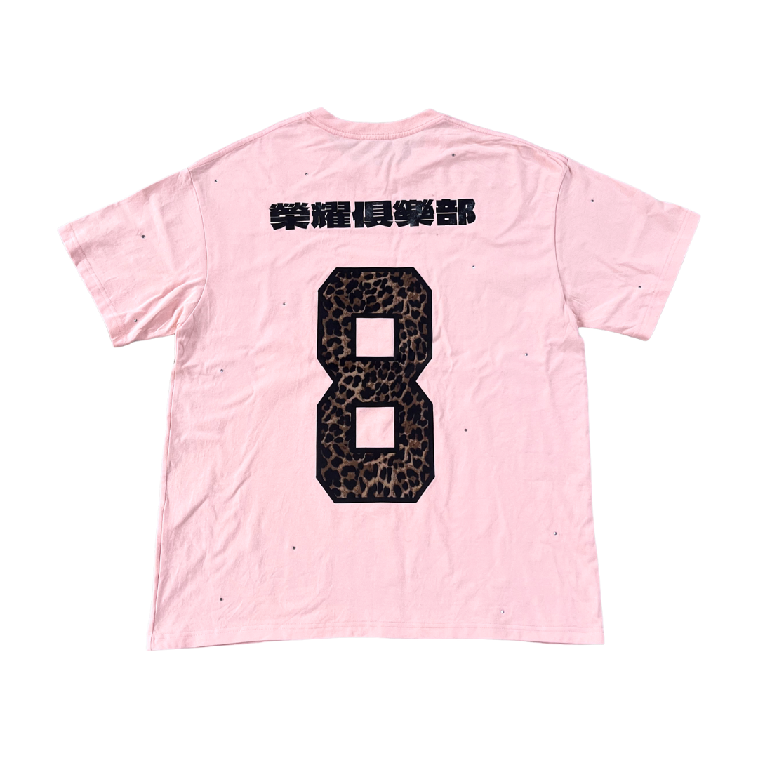 No. 8 Cheetah Pink Tee