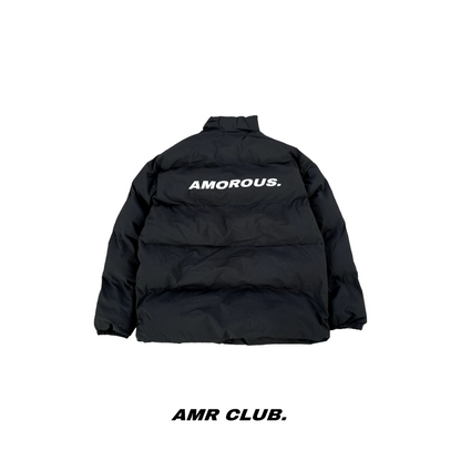 Incline logo black puff jacket  / J-01