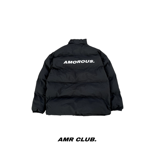Incline logo black puff jacket  / J-01