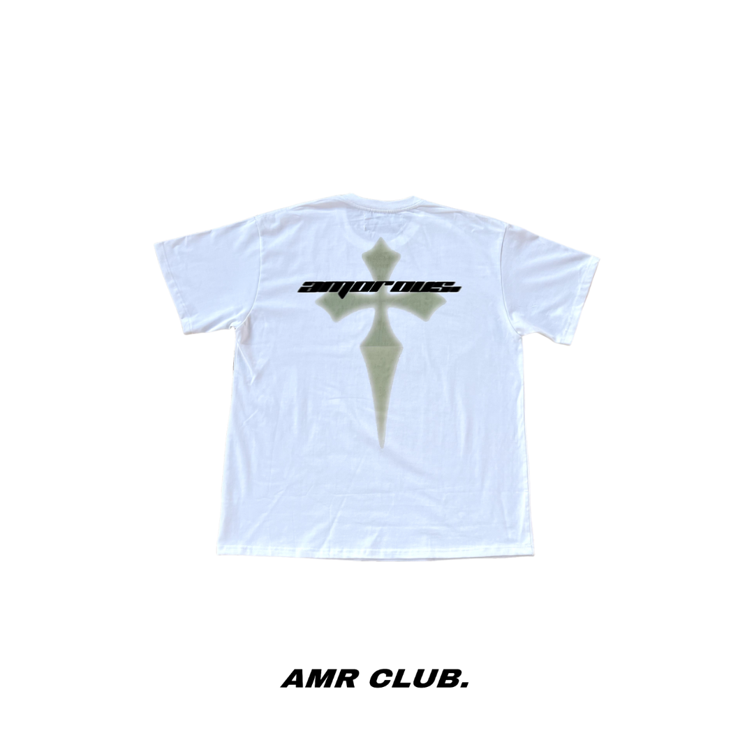 Cross and Stars White Tee / T-03