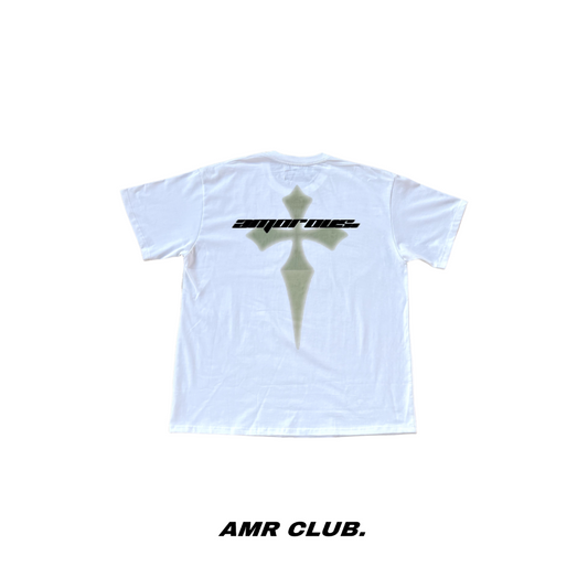 Cross and Stars White Tee / T-03